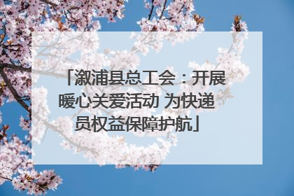 溆浦县总工会：开展暖心关爱活动 为快递员权益保障护航