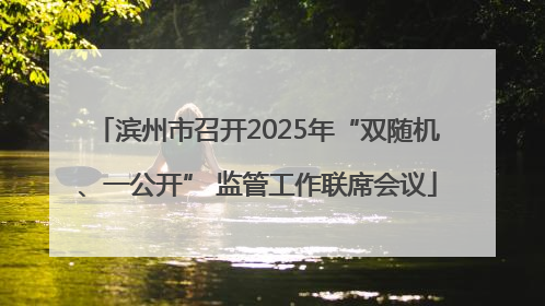 滨州市召开2025年“双随机、一公开” 监管工作联席会议
