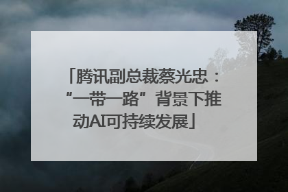 腾讯副总裁蔡光忠：“一带一路”背景下推动AI可持续发展