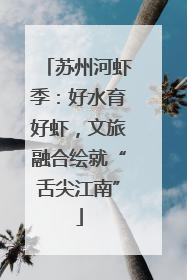 苏州河虾季：好水育好虾，文旅融合绘就“舌尖江南”