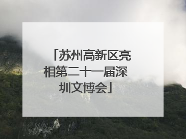 苏州高新区亮相第二十一届深圳文博会