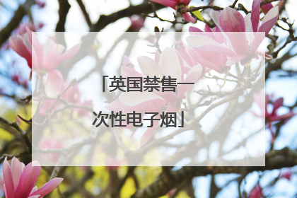 英国禁售一次性电子烟