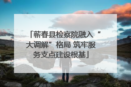 蕲春县检察院融入“大调解”格局 筑牢服务支点建设根基