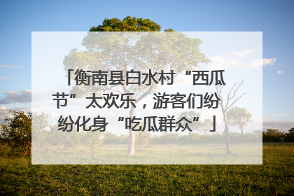 衡南县白水村“西瓜节”太欢乐，游客们纷纷化身“吃瓜群众”