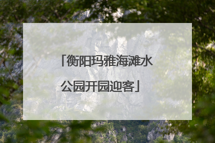 衡阳玛雅海滩水公园开园迎客