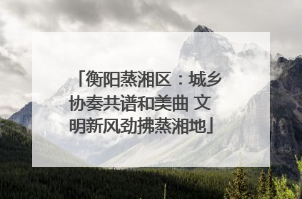 衡阳蒸湘区：城乡协奏共谱和美曲 文明新风劲拂蒸湘地