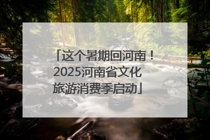 这个暑期回河南！2025河南省文化旅游消费季启动