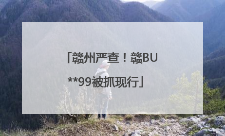 赣州严查！赣BU**99被抓现行