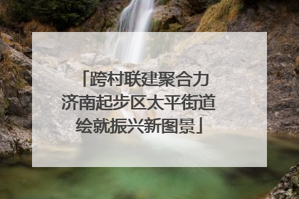 跨村联建聚合力 济南起步区太平街道绘就振兴新图景