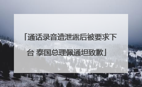 通话录音遭泄露后被要求下台 泰国总理佩通坦致歉