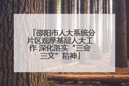 邵阳市人大系统分片区观摩基层人大工作 深化落实“三会三文”精神