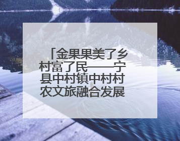 金果果美了乡村富了民——宁县中村镇中村村农文旅融合发展纪实