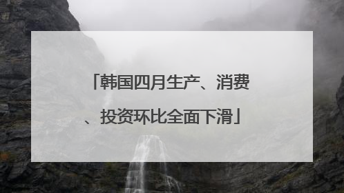 韩国四月生产、消费、投资环比全面下滑
