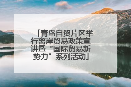 青岛自贸片区举行离岸贸易政策宣讲暨“国际贸易新势力”系列活动