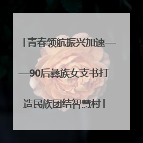 青春领航振兴加速——90后彝族女支书打造民族团结智慧村