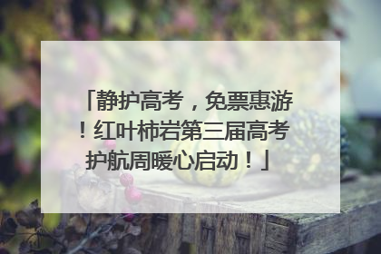 静护高考，免票惠游！红叶柿岩第三届高考护航周暖心启动！