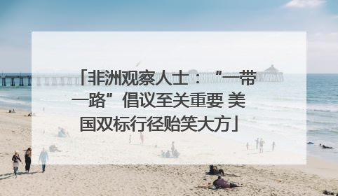 非洲观察人士：“一带一路”倡议至关重要 美国双标行径贻笑大方