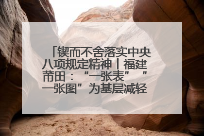 锲而不舍落实中央八项规定精神丨福建莆田：“一张表”“一张图”为基层减轻“数字负担”