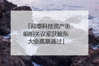 闻泰科技资产重组相关议案获股东大会高票通过