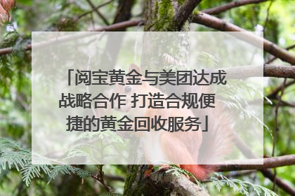 阅宝黄金与美团达成战略合作 打造合规便捷的黄金回收服务