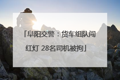 阜阳交警：货车组队闯红灯 28名司机被拘
