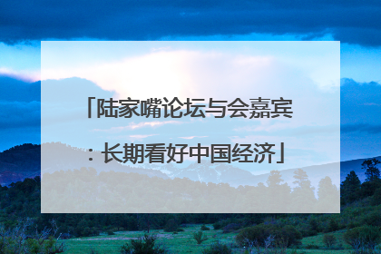 陆家嘴论坛与会嘉宾：长期看好中国经济