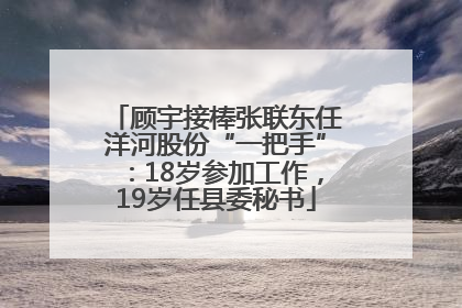 顾宇接棒张联东任洋河股份“一把手”：18岁参加工作，19岁任县委秘书