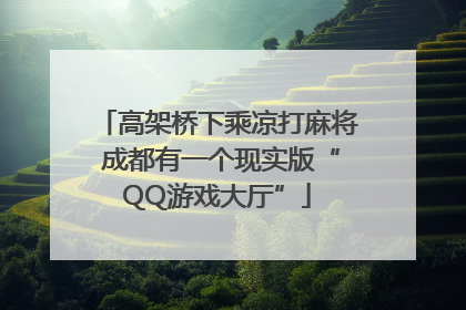 高架桥下乘凉打麻将 成都有一个现实版“QQ游戏大厅”