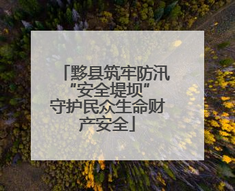 黟县筑牢防汛“安全堤坝” 守护民众生命财产安全