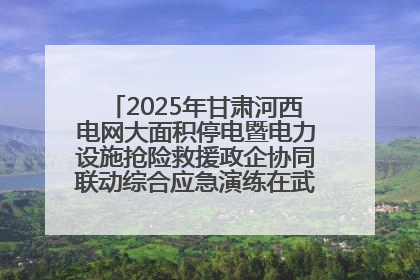 2025年甘肃河西电网大面积停电暨电力设施抢险救援政企协同联动综合应急演练在武威成功举行