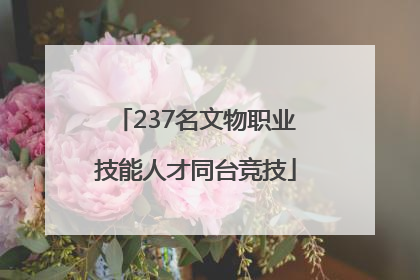 237名文物职业技能人才同台竞技